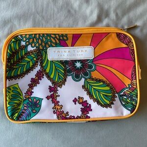 Clinique Multicolor Cosmetic Bag with Yellow Accents
